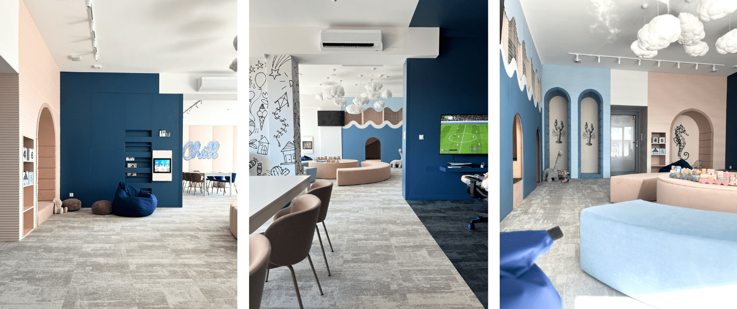 strefa relaksu i strefa dla dzieci w rogowo pearl